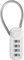 RESET-192 4-stelliges Zahlenschloss mit 10 cm (4 Zoll) Kabel, Reiseschloss für Gepäck, Koffer, Gepäck, Rucksack, Werkzeugkasten, Koffer, Grau, 1er-Pack