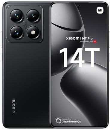 Xiaomi 14T Pro 6.67'' AI display MTK 9300 AISP Support 120W wired and 50W wireless HyperCharge 3.4GHz 12GB 512GB Black(UK Version + 2 Years Warranty)