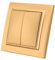 Ein/Aus-Schalter, 2-Wege-Wandschalter Gold, mechanischer Wandschalter 86 mm, Standardschalter 10 Ampere, 250 V