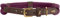 HUNTER Hundehalsband Malia, Farbe: brombeer/Dunkelbraun, aus geschmeidigem Tau & robustem Leder, leicht, strapazierfähig, moderner & eleganter Look, frische Farben, Made in Germany, Größe: 60