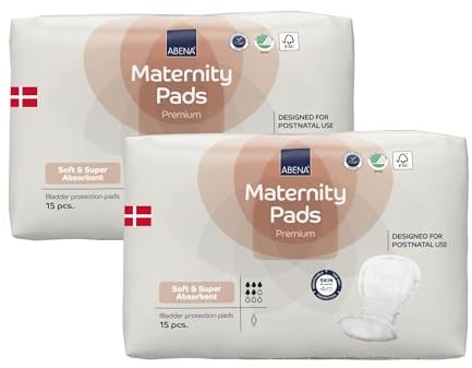 ABENA Premium Wochenbett Einlagen 30 Stück | Extra Schutz, Atmungsaktiv, Hautfreundlich, Inkontinenzeinlagen für Frauen