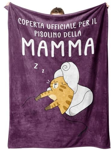 musaecoin Regalo Festa Della Mamma, Regalo Mamma, Regalo Mamma Compleanno, Idee Regalo Mamma, 50×60 pollici Flanella Coperte, Regalo per la Mamma Natale (Porpora)