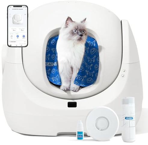 CATLINK Baymax Katzenklo Selbstreinigend, 70L XXL-Volumen, Verbessertem Schutz Gegen Seitliches Auslaufen, 7-facher Schutz, App-Steuerung und Mehrkatzenerkennung – Geeignet für mit Mehreren Katzen