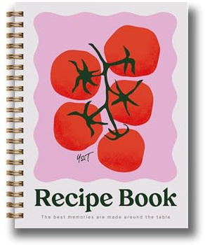 Yop & Tom Recipe Book (A5) - Write Your own Recipe Journal - Family Cookbook - Red Tomatoes