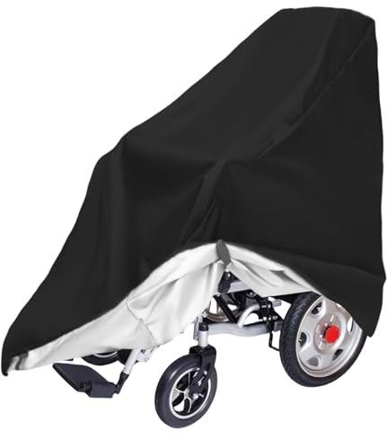 BAIFULAI Cubierta impermeable para andador de silla de ruedas, 210D Oxford a prueba de polvo, plegable, negro, para la mayoría de andadores (L-100 cm x 75 cm x 100 cm)