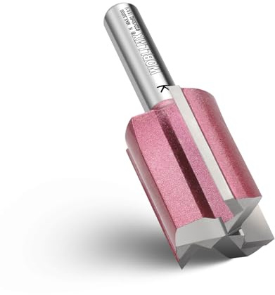 WOBLLMX Fraise à rainurer à 3 lames - Tige de 8 mm - Diamètre : 20 mm - Longueur de travail : 30 mm - En métal dur professionnel - Fraise à rainurer standard pour bois, plaque de densité - Accessoires