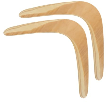 SHINEOFI 2 Stück Holz Bumerang Spielzeug für Draußen Zurückkehrende Wurfbumerangs Leicht und Aerodynamisch für Erfahrene Nutzer und Outdoor Sportaktivitäten