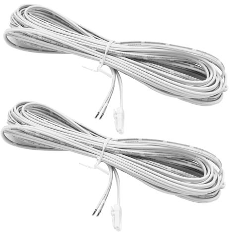 2 Stück LED Verlängerungskabel 2M Mini-Stecker, Lichterketten Verlängerungskabel, LED Verlängerungskabel 2 polig für Schrankbeleuchtung Aufbauleuchte Küchenleuchte LED Kabel Anschlusskabel (Weiß)