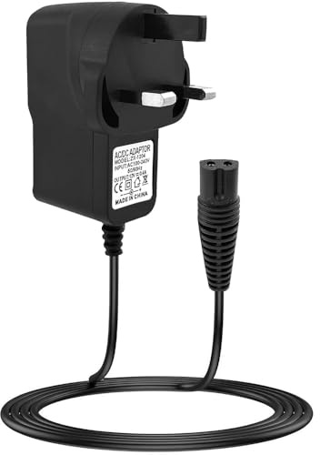 12V 0.4A Charger Cable for Braun Electric Shaver Series 9, 7, 5, 3, 1, UK Plug Charging Cord for Wet & Dry Beard Trimmer, Epilator Silk-Epil 9/7/5, 3040S 7220 5544 5409 5377