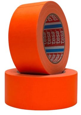tesa 4671 Klebeband Neon Tape UV-Tape (1 Rolle, neon orange, 25 Meter | 50mm)