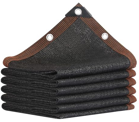Schattierungsnetz Schattennetz Mit ösen, Sonnenschutznetz Garten Leicht und Haltbarkeit Beschattungsnetz Schattiernetz für Gewächshaus Pergola Terrassenüberdachung (Schwarz 8-PIN 95%, 4×7M)