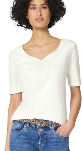 Damen Basic T-Shirt mit Herzausschnitt