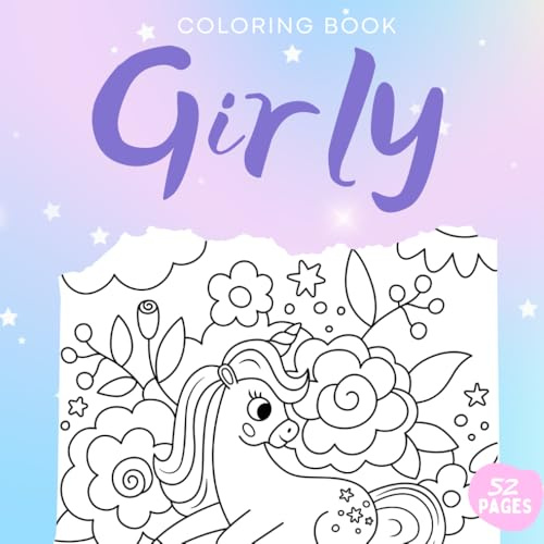 Coloring book - Girly - Unicorn, mermaid and princess: Coloring book for children ages 3 - 10 (Cahier d'activités)