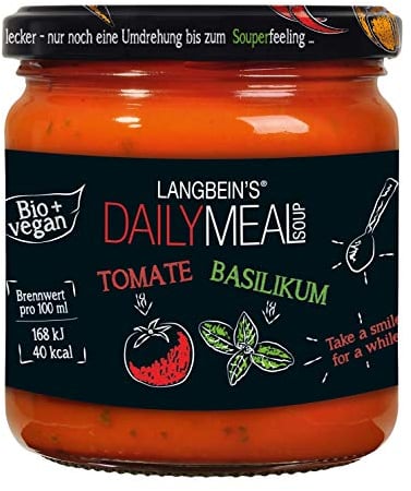 DAILY MEAL Tomaten-Basilikum Bio-Suppe im Glas, 350 ml
