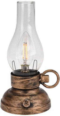 Antique Style Battery Operated Dimmable LED Lantern ~ Stunning Decorative Metal Light