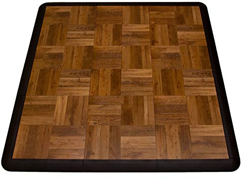 SnapFloors 3X3DKOAKFLOOR Modular Dance Floor Kit (3' x 3'), Dark Oak, 21 Piece