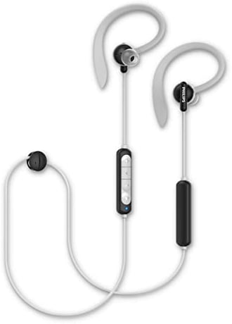 PHILIPS TAA4205BK/00 In Ear Kopfhörer Bluetooth Sportkopfhörer Kabellos (Herzfrequenzmesser, Mikrofon, 10-mm-Neodym-Treiber, IPX5 Wasserfest, Schnellladung, Sicherer Sitz) - 2020/2021 Modell, schwarz