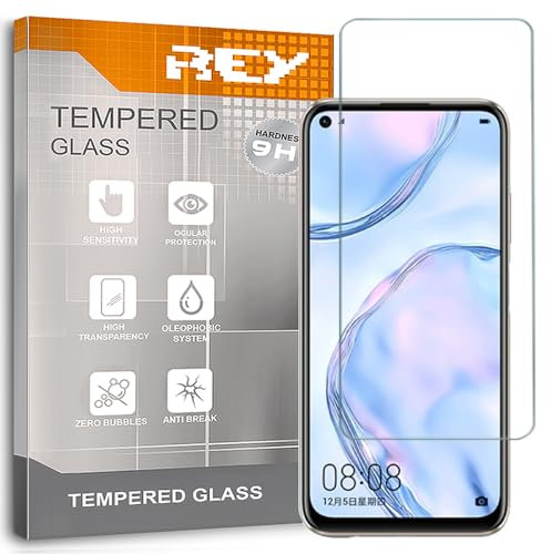 REY Verre Trempé pour Huawei P 40 Lite - P40 Lite E, Protecteur d'écran qualité supérieure