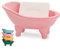dodococa Keramik-Mini-Klauenfuß-Badewanne, Seifenschale, kleiner Übertopf, Make-up-Organizer, Behälter, Hamster-Badewanne (Pink)