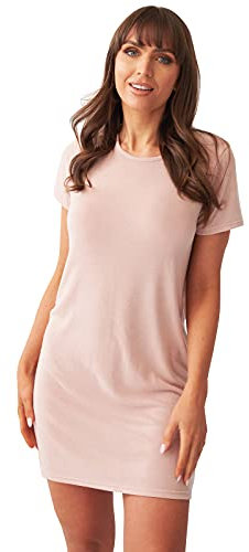 OHS Abito Vestito Casual, Rosa Cipria, Taglia Unica Donna