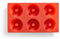 Lékué Doughnut 0620406R01 Backform, Silikon, 6 Mulden, Rot