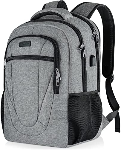 BIKROD Rucksack Herren und Damen, Schulrucksack Jungen Mädchen Teenager, Wasserdicht Rucksack | 17.3 Zoll Laptoptasche mit USB Ladeanschluss | Arbeit Reisen Wandern Backpack mit Anti Diebstahl Tasche