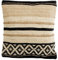 MACOSA VM030140 Deko-Kissen Boho 45x45 cm schwarz beige Reißverschluss Leinen & Jute inkl. Füllung Sofakissen Leinenkissen Dekokissen Zierkissen Couchkissen