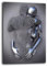 Quadro Moderno Soggiorno Verticale Abbraccio Coppia Astratto silver Quadri moderni Parete Salone grande Stampa su tela Canvas Decorazione Murale muro Arredo Camera letto Cucina (30x40 cm, 1)