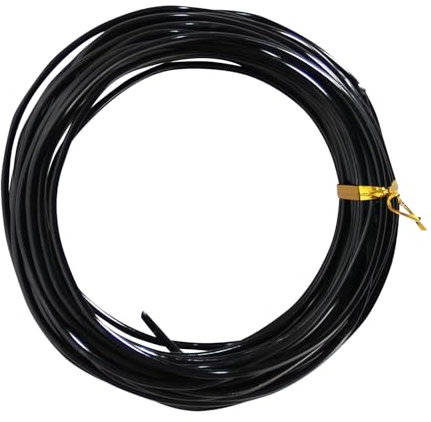10 Meter Schwarz Aluminium Basteldraht, 10 Gauge 2.5mm Dicke Bildhauerei Draht, Armatur Draht für Bildhauerei, Biegsamer Metalldraht für die Herstellung von Puppen Skelett, DIY-Handwerk