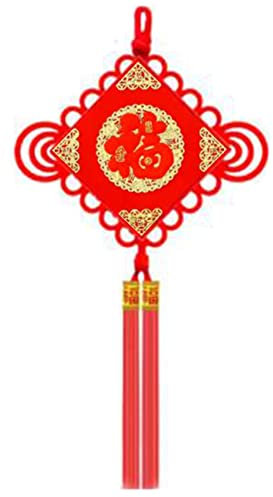 mansH Noeud Chinois, Porte-Bonheur Chinois Feng Shui Noeud MystéRieux avec Pendentif Porte-Bonheur E