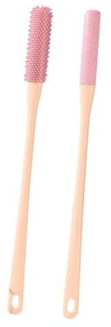 Toe Cleaner - Toe Brush Shower, Foot Wash Brush | 2-Piece Soft Rubber Toe Cleaning Brush Set, Foot Brush Heads Toe Cleaner with Long Handle, Foot Shower Brush for Seniors Elderly Disabled Adults