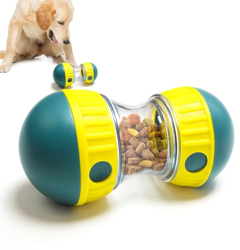 kelav Hundespielzeug Intelligenz, Futterball mit Einfacher Befüllung, Trainings-Zahnspielzeug für Hundeball, Unterhaltsames Interaktives Hundespielzeug für Fördert Gesunde Essgewohnheiten