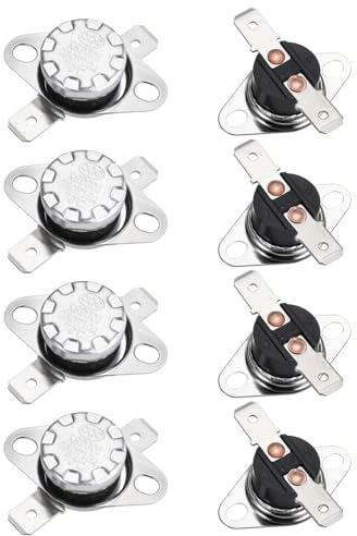 QUARKZMAN Termostat KSD301 70°C/158°F 10 A Normalt stängd N.C justerbar skiva termisk brytare för mikrovågsugn, ugn, kaffemaskiner 8 st, bakelitmaterial