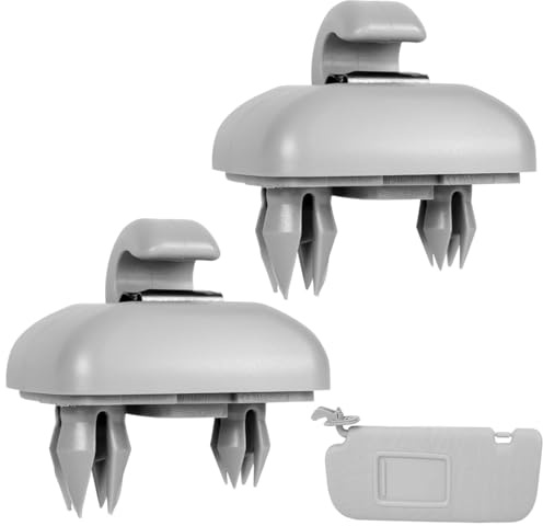 CATZUM 2 PCS Supporto per Aletta Parasole Auto, Clip Gancio per Alette Parasole Compatibile con A1 A3 A4 A5 Q3 Q5 (8E0 857 562) A7 B6 B7 B8 S4 S5 (Grigio)