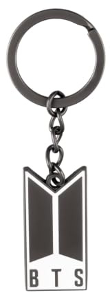 Grupo Erik BTS Logo Schlüsselanhänger Ring Kuscheltier Merch | Key Chain Größe 3 x 9 cm - Offizielle Lizenz