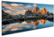 islandburner Bild Bilder auf Leinwand DREI Zinnen oder TRE Cime di Lavaredo mit Reflexion im See bei Sonnenuntergang, Dolomiten, Südtirol, italienische Alpen, Europa Wandbild Poster Leinwandbild ULZ