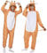Spooktacular Creations Unisex Erwachsene Plüsch Pyjama Schlafanzug, Damen Herren Jumpsuit Jumpsuit Giraffe Tier Kostüm Halloween Karneval Kostüm,XL