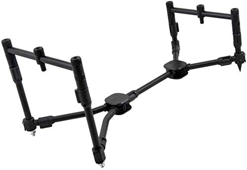 Fox Black Label QR 3 Rod Pod zum Karpfenangeln, Rutenhalter für Stege zum Angeln auf Karpfen, Rodpod für Karpfenruten