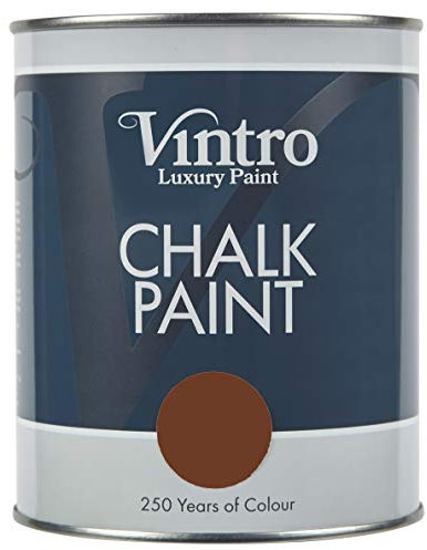 Vintro | Chalk Paint | Furniture Paint | Shabby Chic | Upcycle | Decorate | Ultra Matt Finish | 1 Litre (Chocolate)