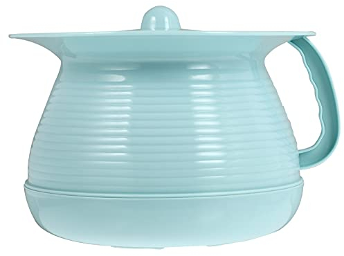 Cabilock Pot de chambre unisexe avec couvercle Spittoon Chambre, siège de lit, urinoir, toilettes, urinoir de nuit pour hommes, femmes, personnes âgées et enfants (bleu ciel)