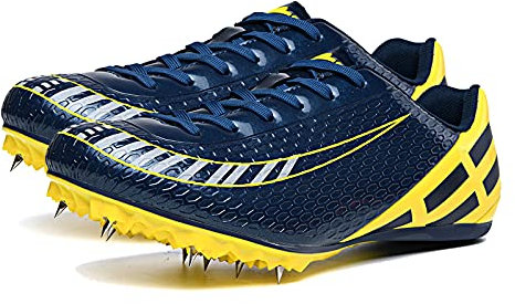 NBWS Männer Frauen Laufschuhe Trainingsschuhe Leichtathletik Sprint Spikes Männliche Trainingsschuh Lace Up Turnschuhe Spike-Schuhe Tragen Geeignet Für Professionelle Sportschuh, 43 EU