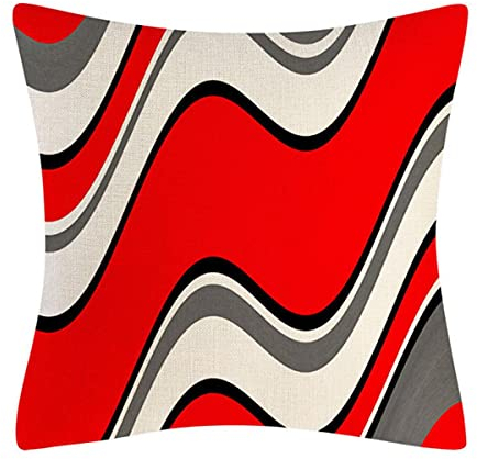 45x45cm Nordic Einfache Kissenbezug Schwarz Rot Home Dekorative Kissenbezüge Linie Kissenbezüge Schlafsofa Kissenbezug Wohnkultur-18