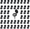 VEGCOO 120 Pièces Cache Vis Plastique, Bouchon et Couvercle Décoratif, Rondelle Pour Vis (Noir)