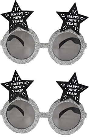 Happyyami 2 Stk Silvester-partybrille Silvester-party-sonnenbrille Silvester Party Gunst Nummer 2022 Brille 2020 Neuheit Sonnenbrille Neuartige Partybrille 2020 Brillen Weihnachten Zubehör