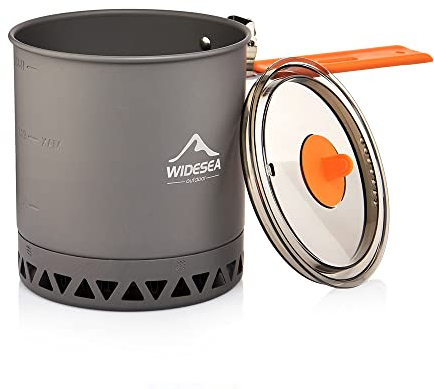 widesea Geschirr für Camping 1,6 l Topf Touristengeschirr Tourismus Wandern Picknick Kochzubehör Kochgeschirr Trekking Bowler…