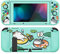 playvital Cover Protettiva Custodia per Nintendo Switch,Copertura Morbida Pellicola Vetro Temperato Copri Analogici Tasti per Nintendo Switch Joycon Console-ZealProtect-Gattini Festa in Piscina