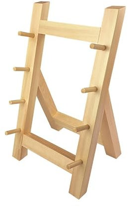 Japanese Bayonet Wooden Knife Rest Holder Swinging Knife Rack Shelf Willow Sushi Chef Tool Block Set Kitchen Tools (Four Layer)