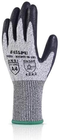 AovYoo Schnittschutzhandschuhe Level 5 Küche Schutzhandschuhe Schnittfeste Handschuhe Arbeitshandschuhe Security Dünne Gartenhandschuhe (M)