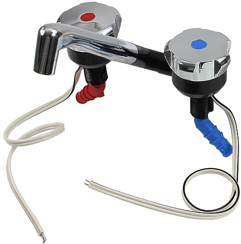 Wasserhahn Mischbatterie Novo -Super + Schalter dreh und schwenkbar schwarz chrom