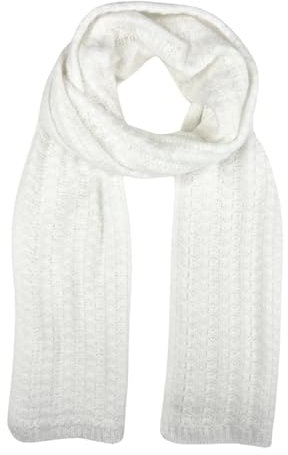 Humble Hilo Strickschal Herbstschal für Damen und Herren Schal Winterschal & Mütze Set, Weiss/opulenter Garten, Einheitsgröße